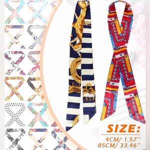 Scarfs bundle of 10 Elegant Striped and Chain Pattern